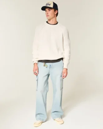 Boxy Washed Crew Sweater Boxy Washed Crew Sweater