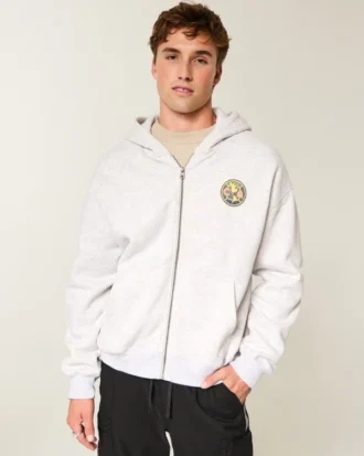 Boxy Zip-Up Club América Las Águilas Grafik-Hoodie