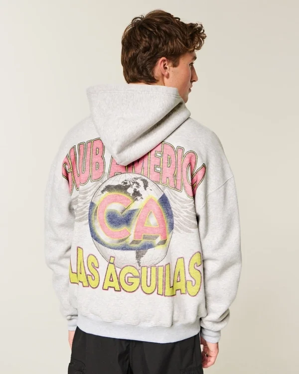 Boxy Zip-Up Club América Las Águilas Grafik-Hoodie Boxy Zip-Up Club América Las Águilas Grafik-Hoodie