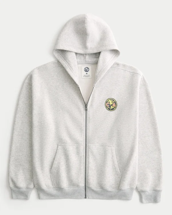Boxy Zip-Up Club América Las Águilas Grafik-Hoodie Boxy Zip-Up Club América Las Águilas Grafik-Hoodie