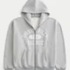 Boxy Zip-Up Forest Hills Athletics Graphic Hoodie Boxy Zip-Up Forest Hills Athletics Graphic Hoodie