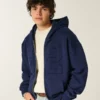Boxy Zip-Up Number Graphic Hoodie Boxy Zip-Up Number Graphic Hoodie