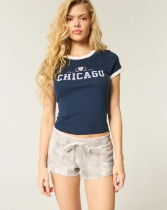 Camo Mini-Fleece-Shorts
