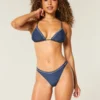 Cheeky-Bikini-Höschen mit doppelten Trägern und Perlenverzierung