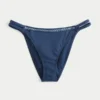 Cheeky-Bikini-Höschen mit doppelten Trägern und Perlenverzierung