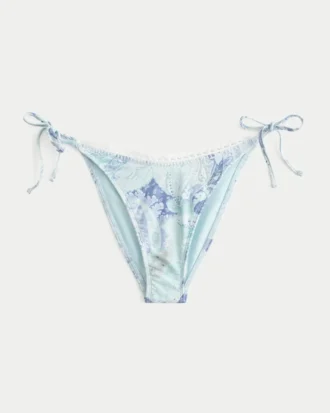 Cheeky-Bikiniunterteil mit seitlichen Bändern im Häkelstil