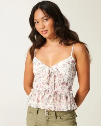 Chiffon-Rüschen-Top
