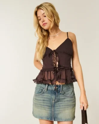 Chiffon-Rüschen-Top