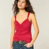Chiffon-Tanktop mit Spitzenbesatz Chiffon-Tanktop mit Spitzenbesatz
