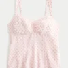 Chiffon-Tanktop mit Spitzenbesatz