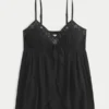 Crinkle Shine Flyaway Babydoll Top Crinkle Shine Flyaway Babydoll Top