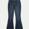 Curvy High-Rise Dark Wash Flare Jeans