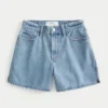 Curvy High-Rise Relaxed Denim Shorts in mittlerer Waschung, 5″ Curvy High-Rise Relaxed Denim Shorts in mittlerer Waschung, 5″