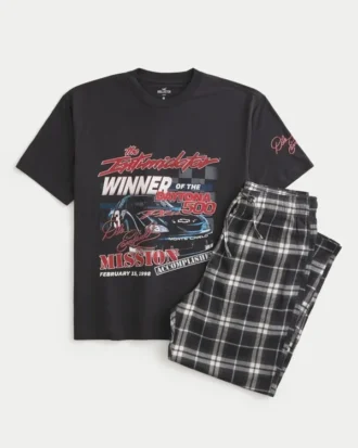 Dale Earnhardt NASCAR Grafik-T-Shirt & Flanell-Schlafanzughose im Set