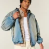 Denim-Skaterjacke mit Reißverschluss