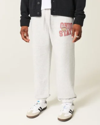 Die Ohio State University Buckeyes Graphic Baggy Cinch Fleece Jogginghose