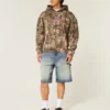 Dunkelblaue Baggy-Jeansshorts Dunkelblaue Baggy-Jeansshorts