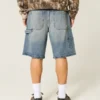 Dunkelblaue Baggy-Jeansshorts Dunkelblaue Baggy-Jeansshorts