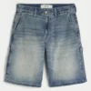 Dunkelblaue Baggy-Jeansshorts Dunkelblaue Baggy-Jeansshorts