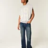 Dunkelblaue Relaxed Bootcut Jeans Dunkelblaue Relaxed Bootcut Jeans