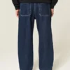 Dunkelblaue Skater-Baggy-Jeans
