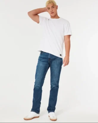Dunkelblaue Slim-Fit-Jeans
