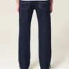 Dunkelblaue Straight-Jeans