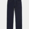 Dunkelblaue Straight-Jeans