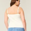 Durchgeknöpftes Sweatshirt-Tanktop Durchgeknöpftes Sweatshirt-Tanktop