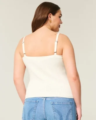 Durchgeknöpftes Sweatshirt-Tanktop