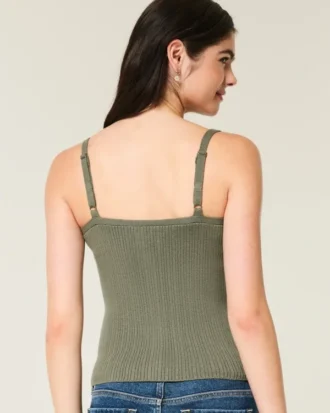 Durchgeknöpftes Sweatshirt-Tanktop