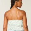 Easy Crop Trägerloses Tube-Top mit Spitzeneinsatz Easy Crop Trägerloses Tube-Top mit Spitzeneinsatz