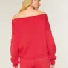 Easy Double Off-the-Shoulder Sweatshirt mit Grafik der University of Georgia