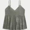 Easy Needlepoint-Style Halter Babydoll Cami Easy Needlepoint-Style Halter Babydoll Cami