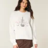 Easy New York Sweatshirt mit Gitarrenprint und Nieten Easy New York Sweatshirt mit Gitarrenprint und Nieten