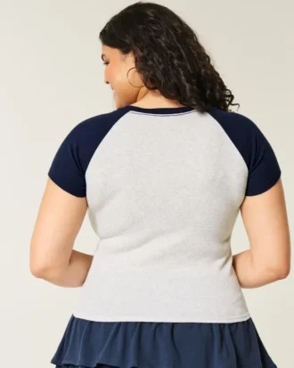 Easy Notch-Neck Sweet ’n Sporty Graphic Baby Tee