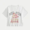 Easy Wisconsin Badgers Graphic Notch-Neck T-Shirt Easy Wisconsin Badgers Graphic Notch-Neck T-Shirt