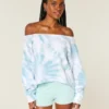 Einfach zu bindendes Sweatshirt mit doppeltem Schulterausschnitt Einfach zu bindendes Sweatshirt mit doppeltem Schulterausschnitt