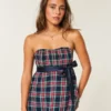 Einfaches trägerloses Babydoll-Oberteil