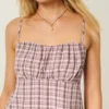 Einfaches trägerloses Babydoll-Oberteil