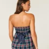 Einfaches trägerloses Babydoll-Oberteil