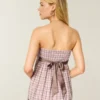 Einfaches trägerloses Babydoll-Oberteil
