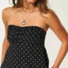 Einfaches trägerloses Babydoll-Oberteil