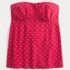 Einfaches trägerloses Babydoll-Oberteil