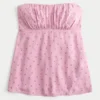 Einfaches trägerloses Babydoll-Oberteil