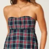 Einfaches trägerloses Babydoll-Oberteil