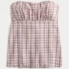 Einfaches trägerloses Babydoll-Oberteil
