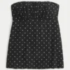Einfaches trägerloses Babydoll-Oberteil