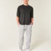 Entspannte Jogginghose mit Rippstrick