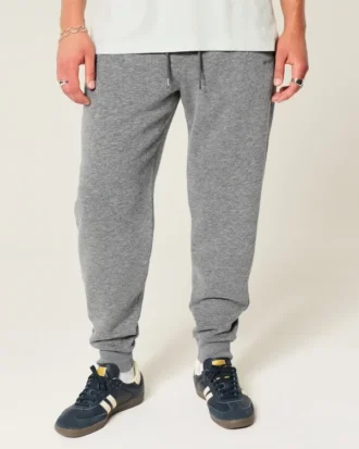 Entspannte Jogginghose mit Rippstrick